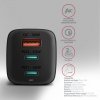 AXAGON ACU-DPQ65 Ładowarka sieciowa, GaN 65W, 3x port (USB-A + dual USB-C), PD3.0^QC4+^PPS^Apple, czarna